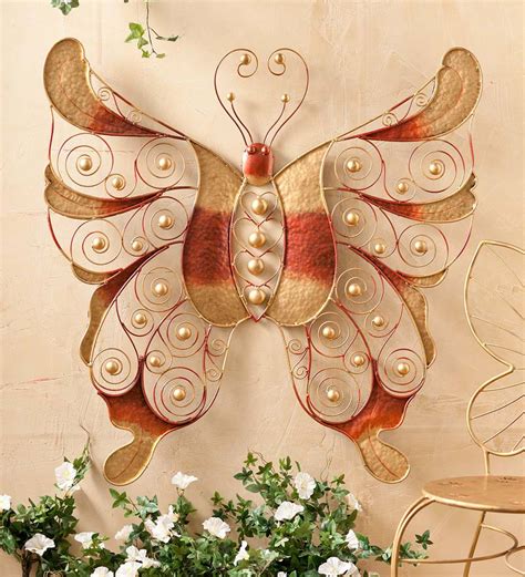 Oversize Metal Butterfly Wall Art Wind And Weather