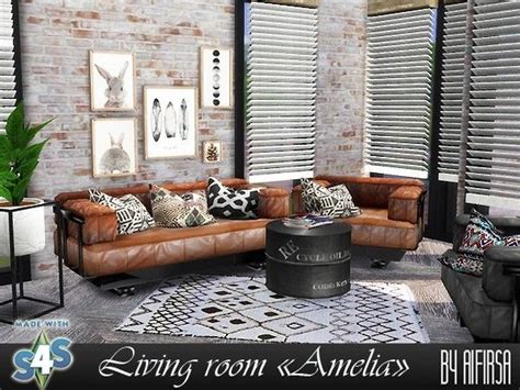Living Room Furniture Amelia By Aifirsa The Sims 4