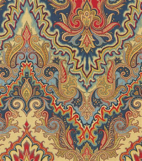 Usa's leading name in decorator fabrics, waverly fabric offers beautiful toiles, florals, damasks and a wide range of other classic designs. Home Decor Print Fabric- Waverly Paisley Verse Jewel | JOANN