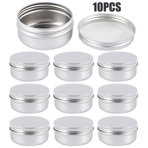 Odomy Odomy 10pcs Aluminum Tin Cans Round Cosmetic Sample Storage