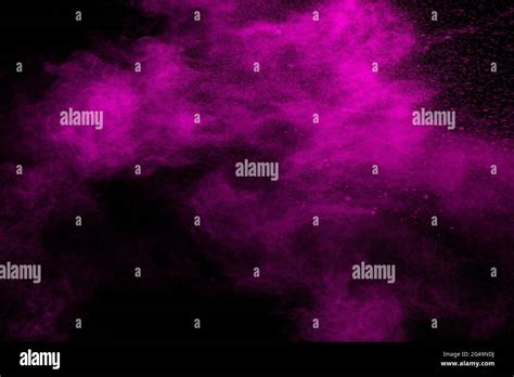 Abstract Pink Dust Particles Explosion On Black Backgroundfreeze