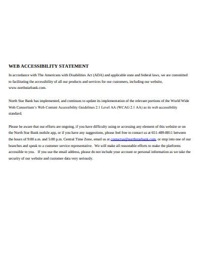 22 Accessibility Statement Templates In Pdf Doc