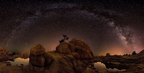 Wallpaper Pemandangan Malam Galaksi Batu Ruang Langit Bintang