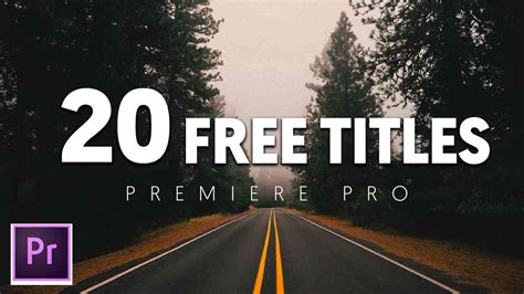 Free Template Premiere Pro Title Printable Templates