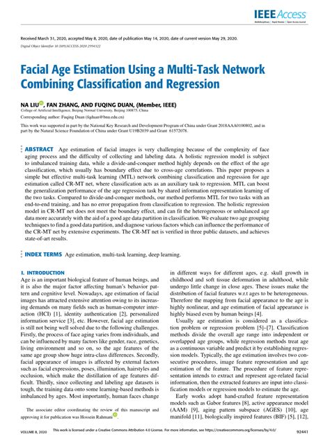 PDF Facial Age Estimation Using A Multi Task Network Combining