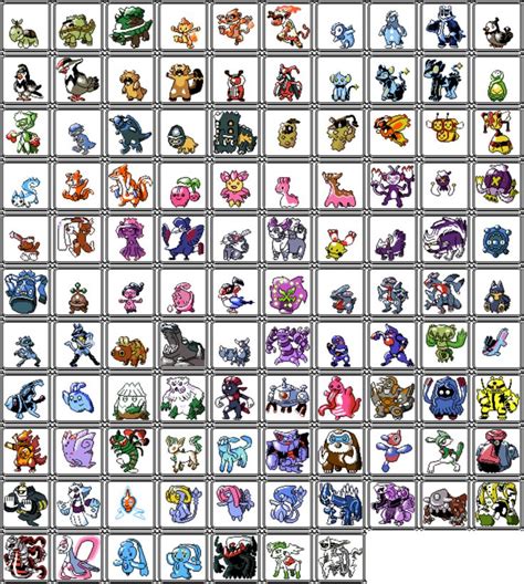Sinnoh Dex Gsc Sprites Normal Colours By Axel On