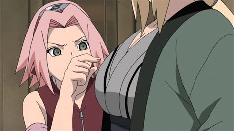 Sakura Pokes Tsunades Breasts Hd Naruto Pinterest Naruto