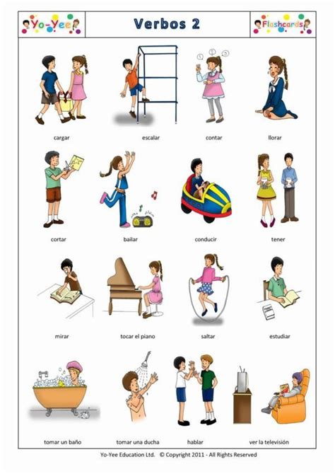 Verbos Vocabulario Español Verbos Enseñando Español