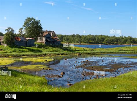 The Coastal Strip Of The White Sea At Low Tide Solovetsky Islands