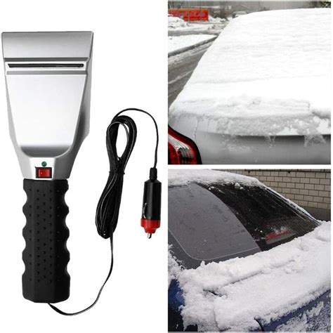 Electric Car Ice Scraper Auto Cigarette Lighter Snow Removal Shovel
