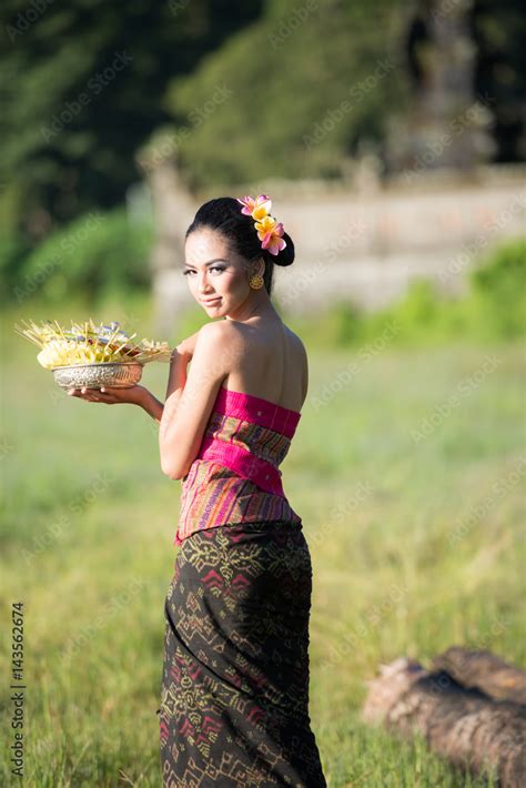 Balinese Girl Performing Traditional Dress Stock Photo Adobe Stock