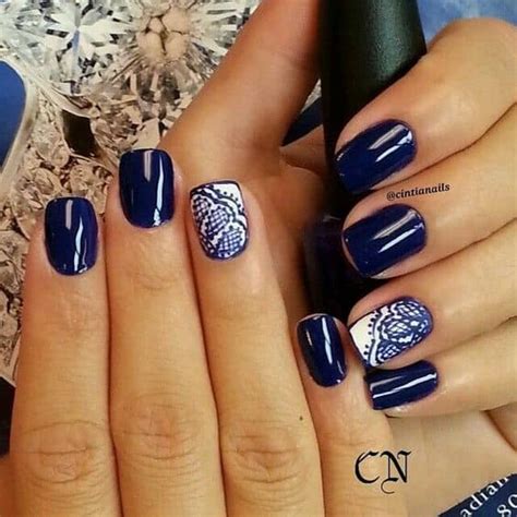 Top 25 Best Navy Blue Nail Design Ideas 2023 Update Tattooed Martha