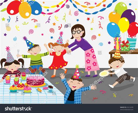 Birthday Party Celebration Stock Vector Illustration 81612478