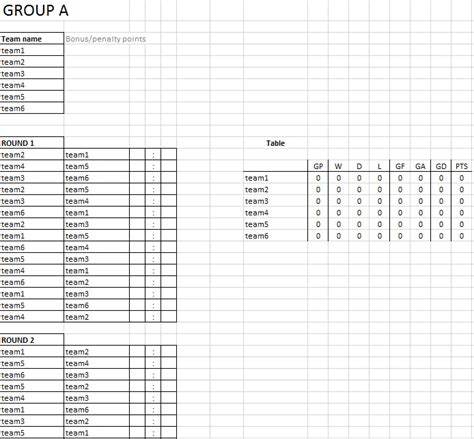 6 Free Tournament Schedule Templates In Ms Word And Ms Excel