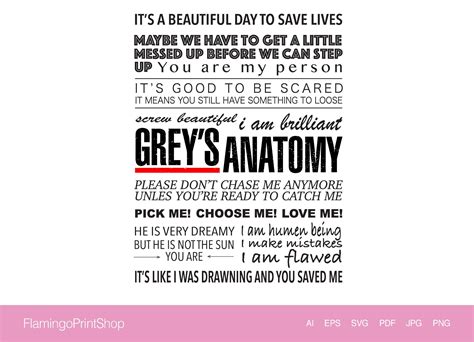 Greys Anatomy Logo You Are My Person Grey S Anatomy Quotes To Loose Printable Designs Svg