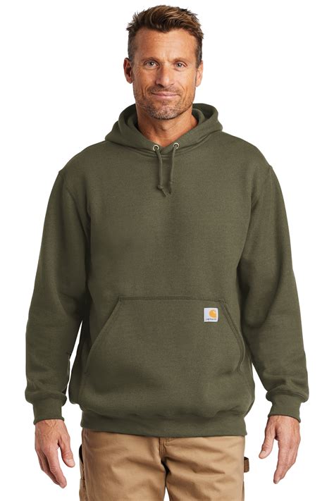 Carhartt Embroidered Mens Midweight Hooded Sweatshirt Sweatshirts