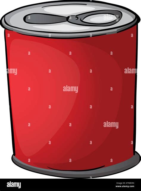 Illustration Of Red Tin On A White Background Stock Vector Image And Art