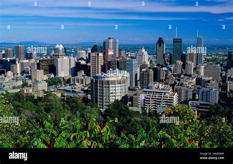 Cityscape With Skyscrapers Of Montreal Quebec Canada Stock Photo Alamy