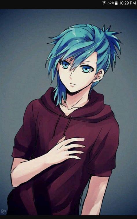 Anime Boy Hair Pin Pin By Toshatchan On Ropa Tumblr Blue Hair Anime