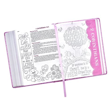 Esv Hardcover My Creative Bible For Girls Purple Glitter Ayatonli