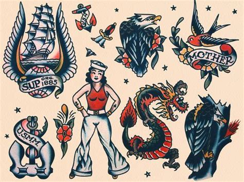 Vintage Sailor Tattoo Flash By Norman Collins Aka Sailor Jerry