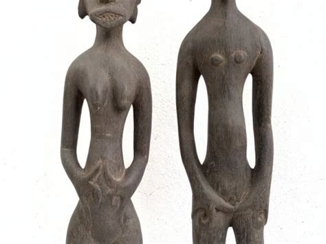 Fertility Figurine Dayak Bahau Male Female Statue Figurine Sculpture