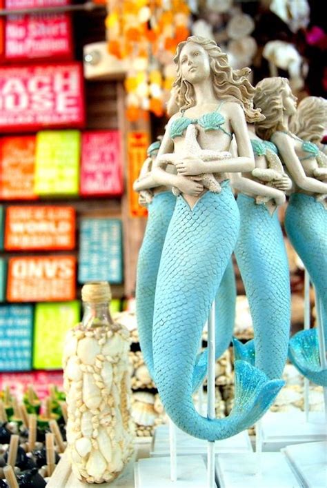 Mermaid Table Top Statue In The Shell Mermaid Tale Mermaid