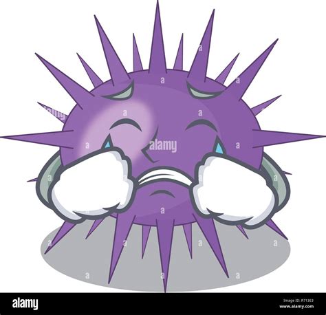 Crying Underwater Scenery On Mascot Sea Urchin Stock Vector Image And Art