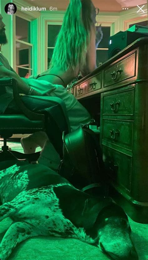heidi klum 48 flashes toned butt in a black thong in new ig pic