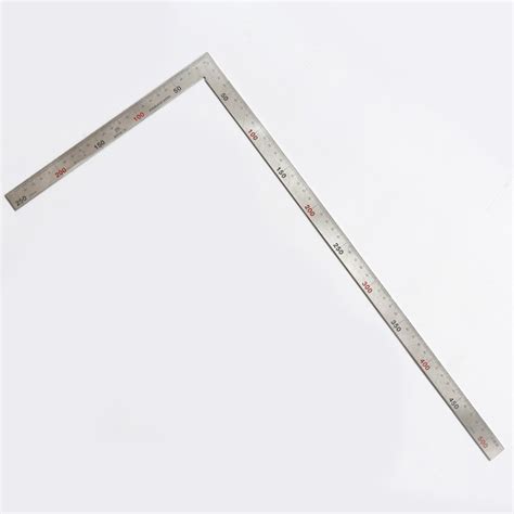 Stainless Steel 90 Degree Square Ruler L Shaped Dual Angle Side Metric