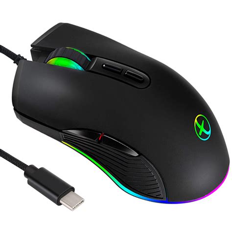 buy iulonee type c mouse wired usb c mice gaming mouse ergonomic 4 rgb backlight 3200 dpi