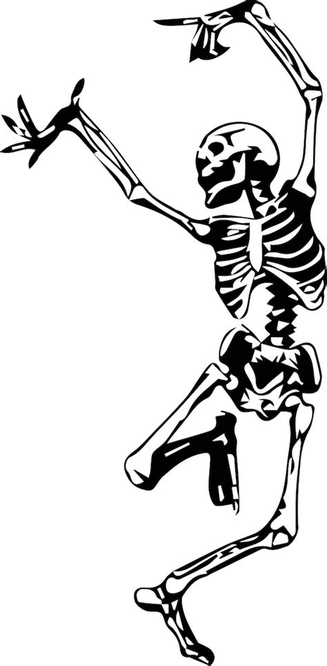 Skeleton Dance Skull Svg Vector Fileinstant Downloadfor Etsy