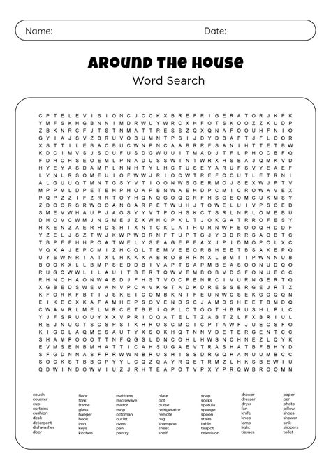 Printable Word Searches Hard
