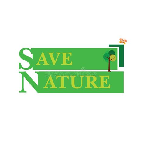 Save The Nature Background Stock Vector Illustration Of Symbol 47560189