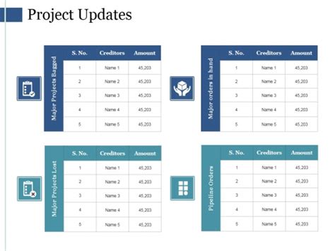Project Updates Template Slide Geeks