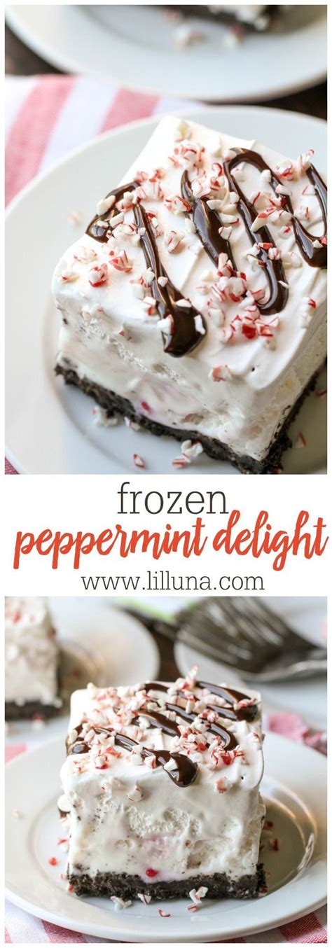 Put the lid on, then freeze for a minimum of 2 hours, or until the ice cream is firm enough to serve. Frozen Peppermint Delight | Recipe | Dessert recipes, Holiday desserts, Peppermint ice cream