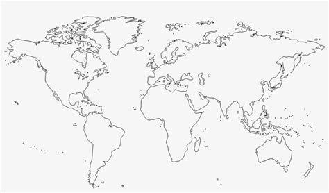 A Blank Map Of The World With Countries Map