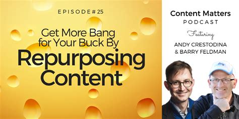 Get More Bang For Your Buck By Repurposing Content Content Matters