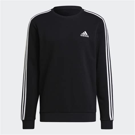 Adidas Essentials Fleece 3 Stripes Sweatshirt Black Free Shipping With AdiClub Adidas US