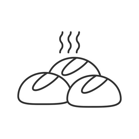 Dinner Rolls Linear Icon Thin Line Illustration Round Buns Contour