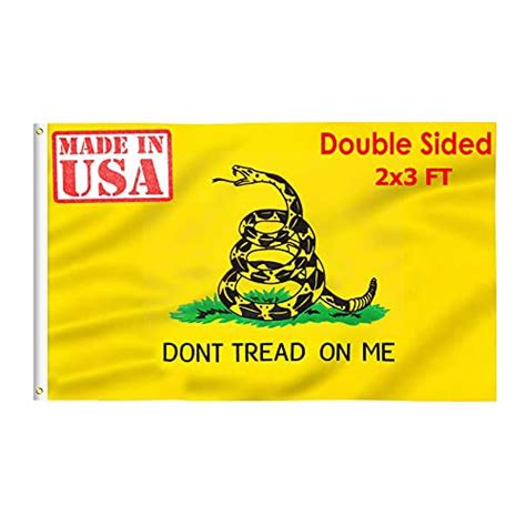 dont tread on me gadsden flag 2x3 outdoor double sided heavy duty tea party yellow coiled