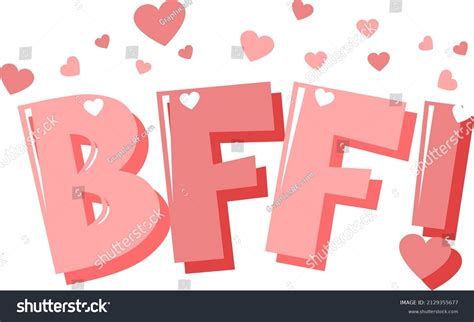 Bff Best Friend Forever Lettering On Stock Vector Royalty Free