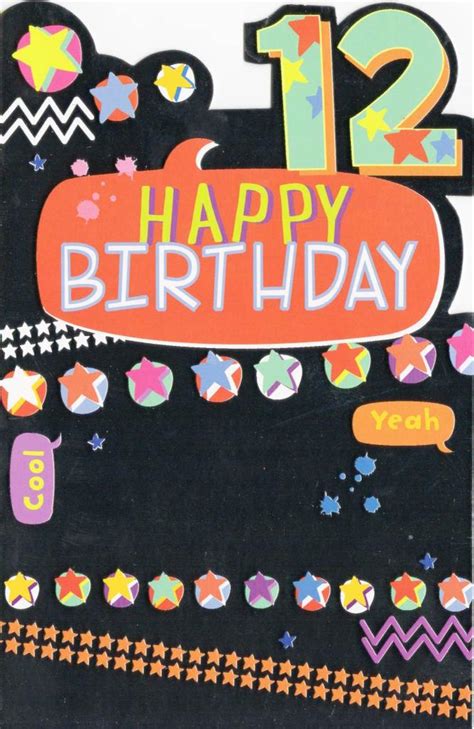 Boys 12th Birthday Greeting Card Cards Love Kates Images And Photos