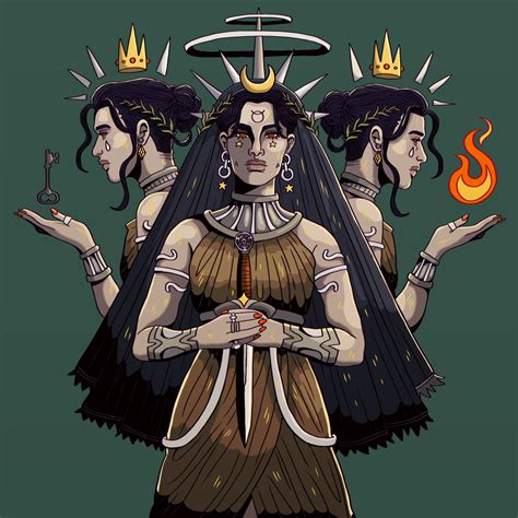 HÉcate La Diosa Triple Hecate Goddess Greek Mythology Art Greek And