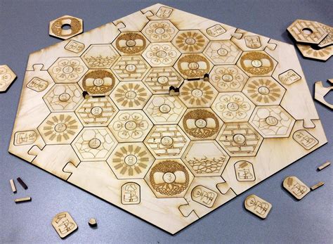 I Decided To Try And Laser Cut My Own Settlers Of Catan Board Out Of