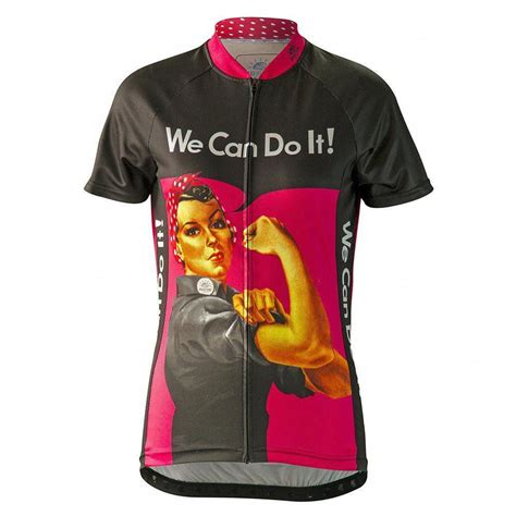 Rosie The Riveter Pink Cycling Jersey Womens Roadcyclinggear