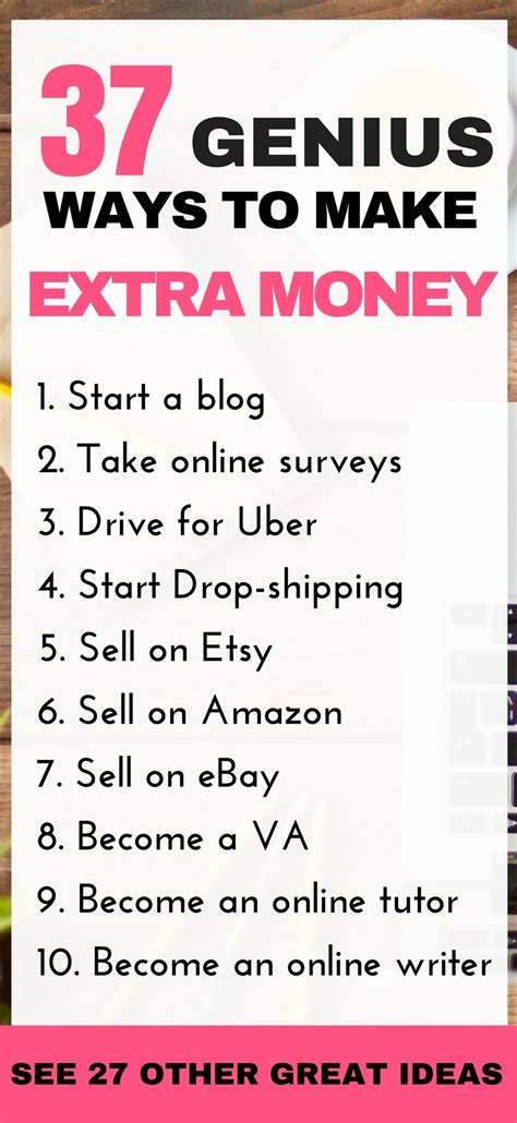 Maybe you would like to learn more about one of these? Genius ways to make extra money from home. Whether you're a stay at home mom, retiree, colledge ...