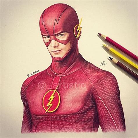 The Flash Drawn With Colored Pencils ⚡ Happy Birthday Grantgust