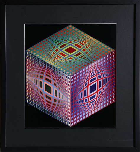 Lot Victor Vasarely Untitled 3 From Progressions Print On Glossy Paper