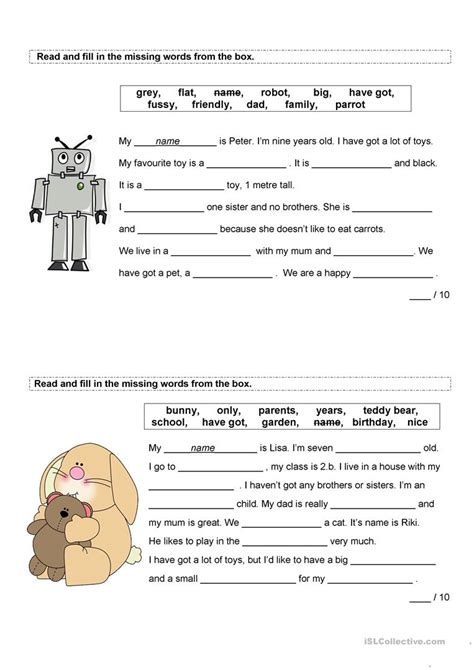reading gap fill worksheet  esl printable worksheets   teachers